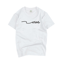 余文乐2021夏季欧美街头短袖潮牌t恤男圆领纯棉潮流宽松半袖男装 白色-曲线 XS(100斤以下)