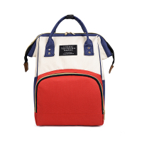 妈咪包双肩背包大容量母婴包宝妈外出待产孕妇时尚新款多功能女包 红米蓝