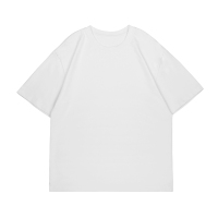 @ 夏季纯色纯棉短袖T恤男ins潮流潮牌宽松半袖体恤情侣 白色 001 正常版 S