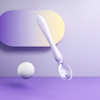 新生婴儿勺子宝宝硅胶软勺儿童餐具学吃饭训练勺喂水辅食感温变色 硅胶勺单只装[短勺]紫色(opp袋装)