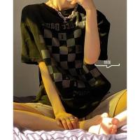 2021年女装新款夏季小众设计感短袖t恤宽松纯棉黑色半袖上衣ins潮 黑色 M