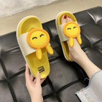 2021新款拖鞋女夏外穿时尚网红ins潮可爱少女心防滑厚底沙滩凉拖 立体兔子凉拖鞋黄色 35
