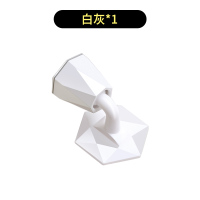 家用门塞挡门防撞顶门安全阻门器门吸卡门防风固定门阻门挡门楔子 免打孔硅胶门吸 白灰