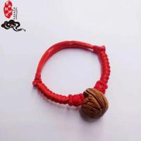宝宝婴儿童新生儿压惊辟邪五彩红绳桃核胡篮桃木男女手链脚链手串 摇篮桃核全红款10厘米