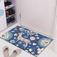 门垫入户门地垫脚垫进门门口卧室厨房卫生间吸水浴室防滑垫家用 花朵麋鹿 40*60cm买2件送礼品