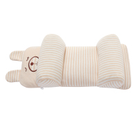 婴儿枕头矫正器偏头定型枕新生头型宝宝荞麦矫形神器纠正0-6个月 [月牙纹小熊]0-6个月-婴儿定型挡枕