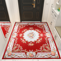 地垫进门入户门门口门垫家用卧室浴室吸水脚垫厨房洗手间防滑地毯 安帝亚红 50*80+60*90cm[卧室+进门套装]