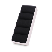 袜子女中筒夏薄款黑色瘦腿长袜配小皮鞋秋冬厚款棉纯白色女士短袜 黑色5双 [女中筒春夏薄款]34-39