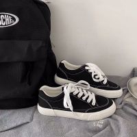 2020秋季街拍ulzzang经典百搭chic韩风小白鞋女ins板鞋学生休闲鞋 黑色 35