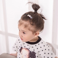 韩国儿童插梳发卡刘海梳女童发梳碎发可爱防滑宝宝百搭新款发夹 双扣小兔子黑色插梳