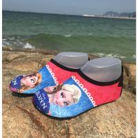 沙滩鞋儿童赤足游泳鞋男女宝宝地板鞋男孩女孩防滑溯溪速干涉水鞋 红蓝色冰雪奇缘 22-23码(6-14个月宝宝)