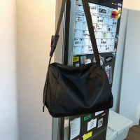 超大黑色防水大包出行包学生上课背包韩版轻便简约纯色情侣男女包 暮色黑小号 30*20*20厘米