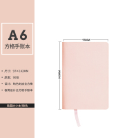网红手账本ins简约可爱少女心a6日记本hobo网格本迷你小口袋本方格本笔记本子学生清新文艺随身记事本手帐本 莫兰迪方格