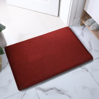 地垫进门入户门家用门垫卧室垫子厨房门口防滑脚垫卫生间吸水地毯 纯色-酒红色 40cm*60cm