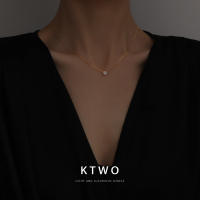 小众设计韩国简约气质新款金色项链女ins潮网红冷淡风锁骨链吊坠 时尚百搭