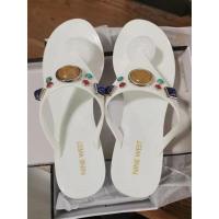 美国品牌女式凉鞋 拖鞋 外销凉鞋 做工好 清仓特价销售 全国 乳白色 5 国内35码