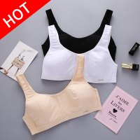 纯棉少女内衣发育期学生小背心12-16岁初中生大童高中无钢圈文胸 白色+白色 32/70