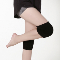夏天用的护膝薄短款男女士关节保暖炎空调房防寒护漆保护膝盖神器 黑色[80-140斤] 均码