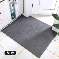 入户门地垫进门门垫家用大门口塑料垫子丝圈蹭脚垫可裁剪防滑地毯 丝圈-灰色 60*80cm[两片装]