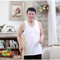 男装夏季中年短袖男士纯棉背心爸爸中老年人T恤汗衫宽松爷爷体恤 白色 M 95(买3件发4件)