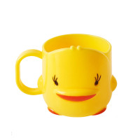 儿童牙刷万毛细软毛宝宝幼儿小孩牙刷卡通熊猫图案2-6-9岁黄鸭杯 黄鸭口杯