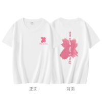 2件49]白色短袖t恤女夏装2021新款潮牌宽松印花情侣上衣全棉体恤 白色(粉x) S 推荐体重70-90斤