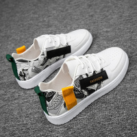 厨房专用防水防滑厨师男鞋上班工作板鞋休闲皮鞋运动黑色青年潮鞋 HCX01白色 39