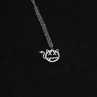 送手链小鬼王琳凯同款小恶魔项链情侣男女不褪色嘻哈时尚潮流吊坠 小恶魔吊坠项链 送同款吊坠手链