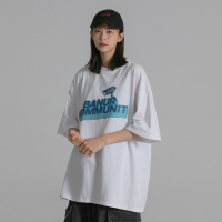 薄荷星球 短袖女2021年夏季oversize休闲韩版学生慵懒印花T恤潮 白色 S