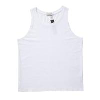 美式复古街头嘻哈水洗做旧重工纯棉宽松无袖T恤背心男潮夏季坎肩 白色 M