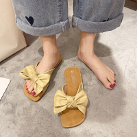 网红时尚豹纹凉拖鞋女夏季外穿2021年新款ins潮牌平底小香风沙滩 黄色 35