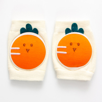 婴儿爬行护膝防摔宝宝学步夏季薄款袜套幼儿护肘夏天学走路护膝套 橙色萝卜 均码0-4岁