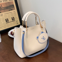 高级感大容量小众手提包包女夏2021新款潮百搭托特单肩斜挎包大包 蓝色