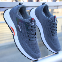 夏季男士镂空网面鞋透气休闲鞋潮流运动鞋防臭鞋软底跑步鞋网鞋男 21-5灰色 38（收藏加关注送袜子）