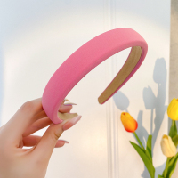 蓝色海绵发箍女夏天网红2021年新款潮发卡高级感洗脸用高颅顶头箍 (玫粉色)糖果。防滑头箍