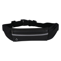 运动跑步包男女多功能款防水夜跑骑行马拉松水壶手机腰包 黑色