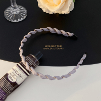 麻花细发箍女夏天轻奢百搭气质压发头箍发捆发卡网红2021年新款 灰色