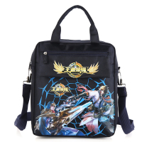 儿童包包男童女童时尚斜跨包手提袋补习袋小学生手提包多用补课包 深蓝色 深蓝横笔袋王者