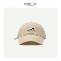 帽子女春夏韩版百搭字母刺绣棒球帽男情侣弯檐遮阳帽休闲鸭舌帽潮 米白色 30XH饼干OOR棒球 可调节