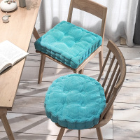 坐垫家用办公室久坐地上椅子软垫子学生教室屁股屁垫圆形加厚座垫 玉米粒坐垫-005[浅湖蓝] 40X40CM(方形) 厚度