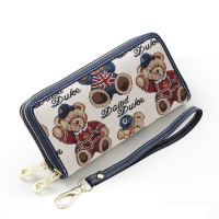 钱包女长款2017新款韩版潮个性拉链大容量学生女士钱包夹 花梨世白