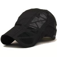 春夏季新款户外休闲帽子男女士前进鸭舌贝雷薄休闲中年人帽速干帽 黑色 可调节