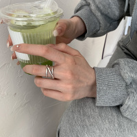套装 冷淡风食指戒指女ins潮嘻哈时尚个性复古开口戒指女小众设计 多层缠绕款