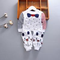 婴儿连体衣春秋新生儿衣服纯棉男女宝宝春装夏3-6-9-12个月薄网红 BMJ蓝色领结 59cm