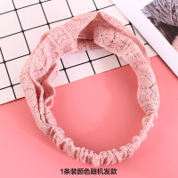 宽边发带白发头箍韩国甜美洗脸发卡压发头套发箍女网红韩版外出 1条装颜色随机发款