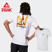 潮流篮球短袖t恤男士夏季帕克路威文化衫印花大码运动篮球服 大白/金色[路威系列] 175/XL