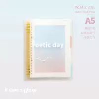 活页本B5笔记本子ins风学生可拆卸文具线圈本活页夹记事本 A5-dawn glow