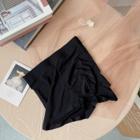 雨沫沫男士内裤夏季薄款透气冰丝无痕抗菌四角裤网孔舒适清凉短裤 黑色 L 90-120斤