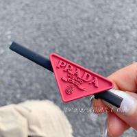 2021韩国新款气质简约百搭倒三角合金彩色喷漆鸭嘴夹后脑勺发夹女 磨砂玫红色