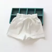 童装女童短裤夏季小童糖果色休闲裤子韩版儿童热裤宝宝童裤 白色 偏小 100cm